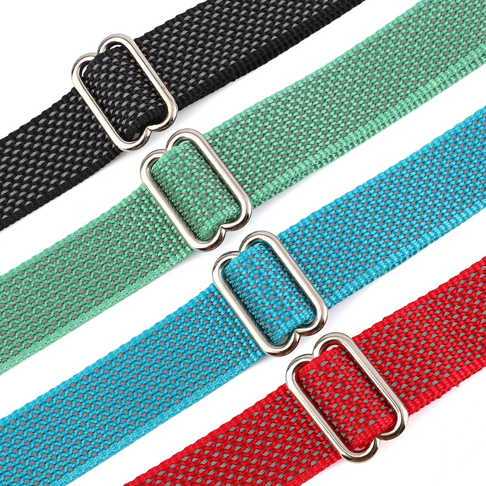 Custom Reflective Dog Collar - Personalized Nylon with Handle for All Sizes - Deribla Store