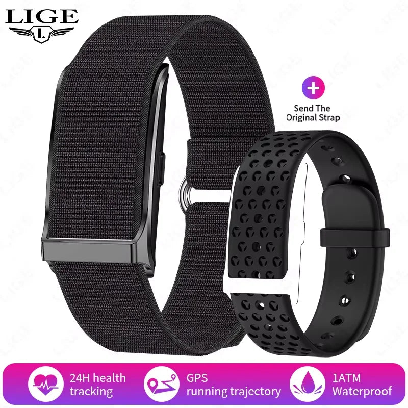 LIGE 2025 Smart Band Watch Heart Rate Health Monitoring Pedometer