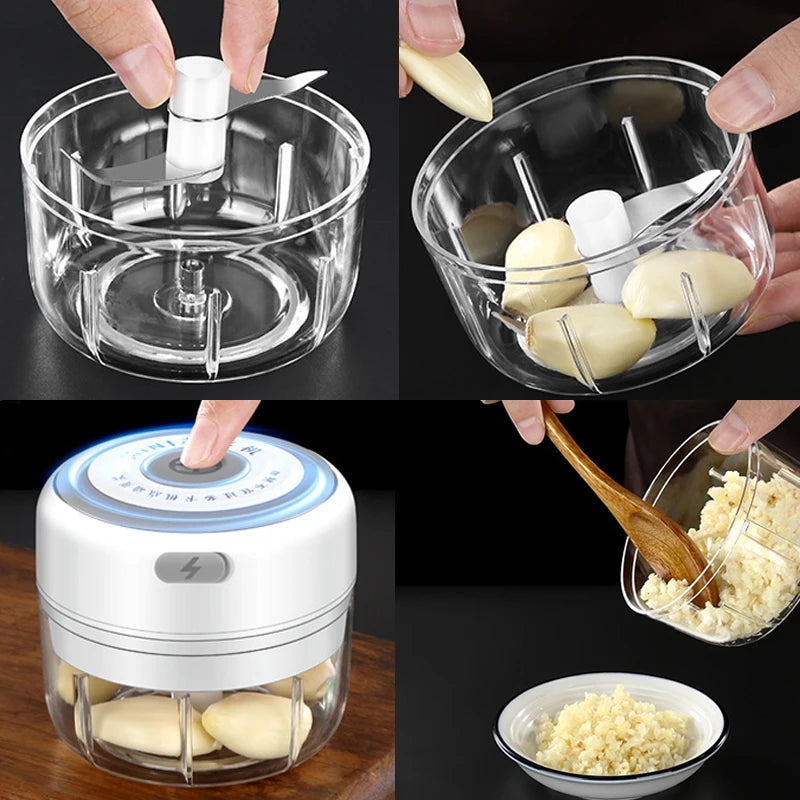 Electric Garlic Chopper USB - Mini Food Processor Kitchen Tool - Deribla Store