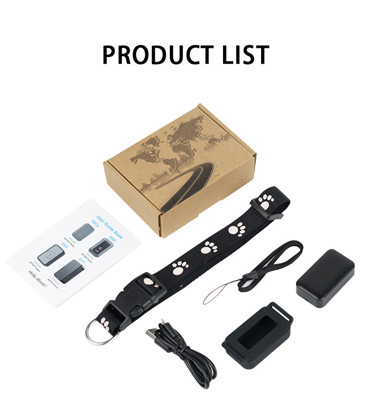 GPS Pet Collar Tracker - Waterproof Anti-Lost Locator with Long Standby & Footprint Tracking - Deribla Store