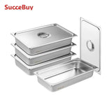 Hotel Pans 4Pack Full Size SucceBuy - 4-Inch Deep Steam Table - Deribla Store