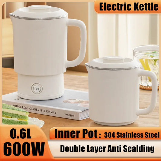 Mini Folding Kettle 0.6L Portable 600W - Travel Electric - Deribla Store