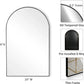 20"x30" Arched Wall Mirror - Gold Metal Frame, Modern Bathroom Vanity Mirror - Deribla Store