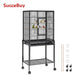 VEVOR Large Flight Bird Cage 52/54" - Carbon Steel Standing Cage with Rolling Stand for Parrots & Cockatiels - Deribla Store