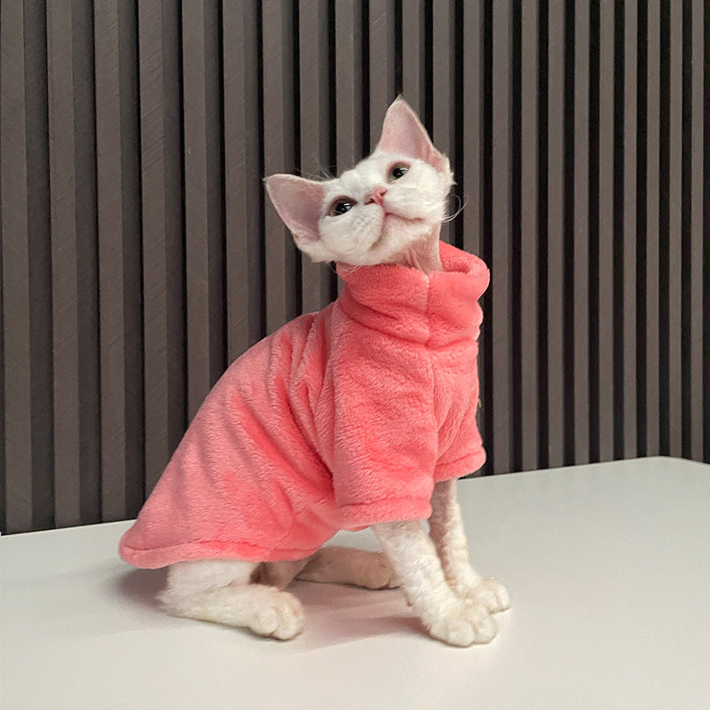 Cat Sweater - Soft Wool Winter Coat for Sphinx & Small Cats - Deribla Store