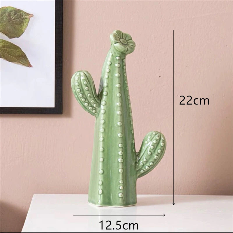 Nordic Ceramic Handicrafts Simulation Cactus Ornaments Art Decorative