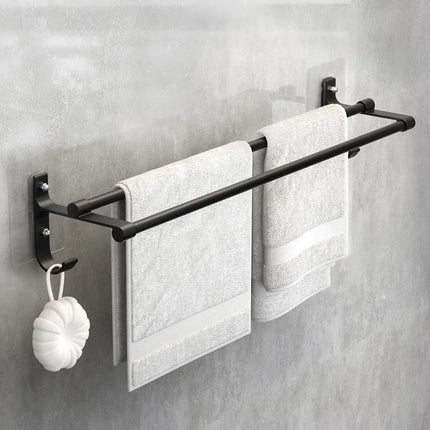 Bathroom Hand Towel Rack - No-Drill Wall Mount 2-Tier