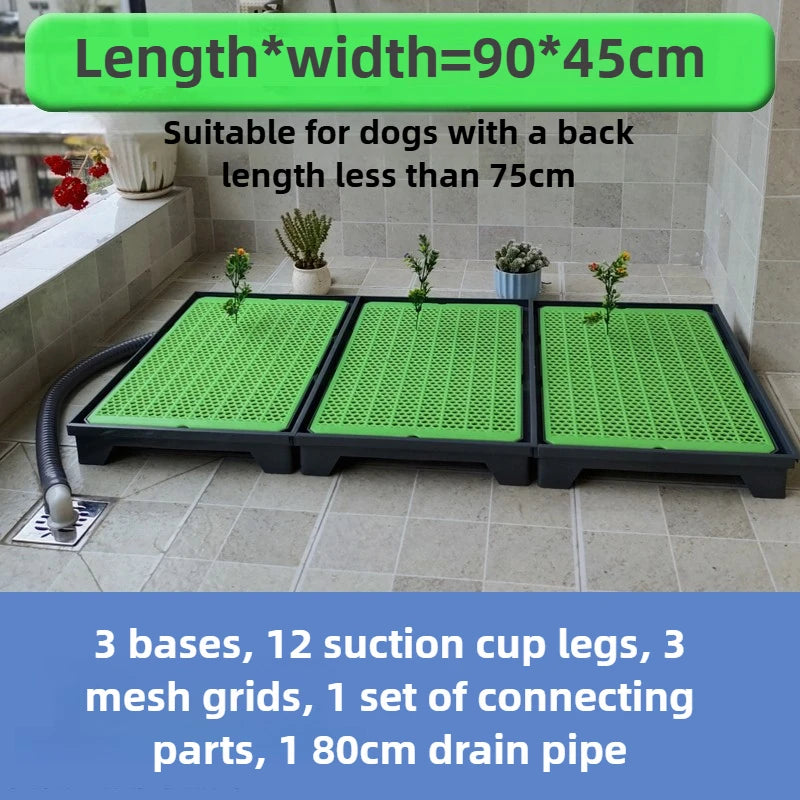 Flush Dog Toilet with Drain Indoor Potty 