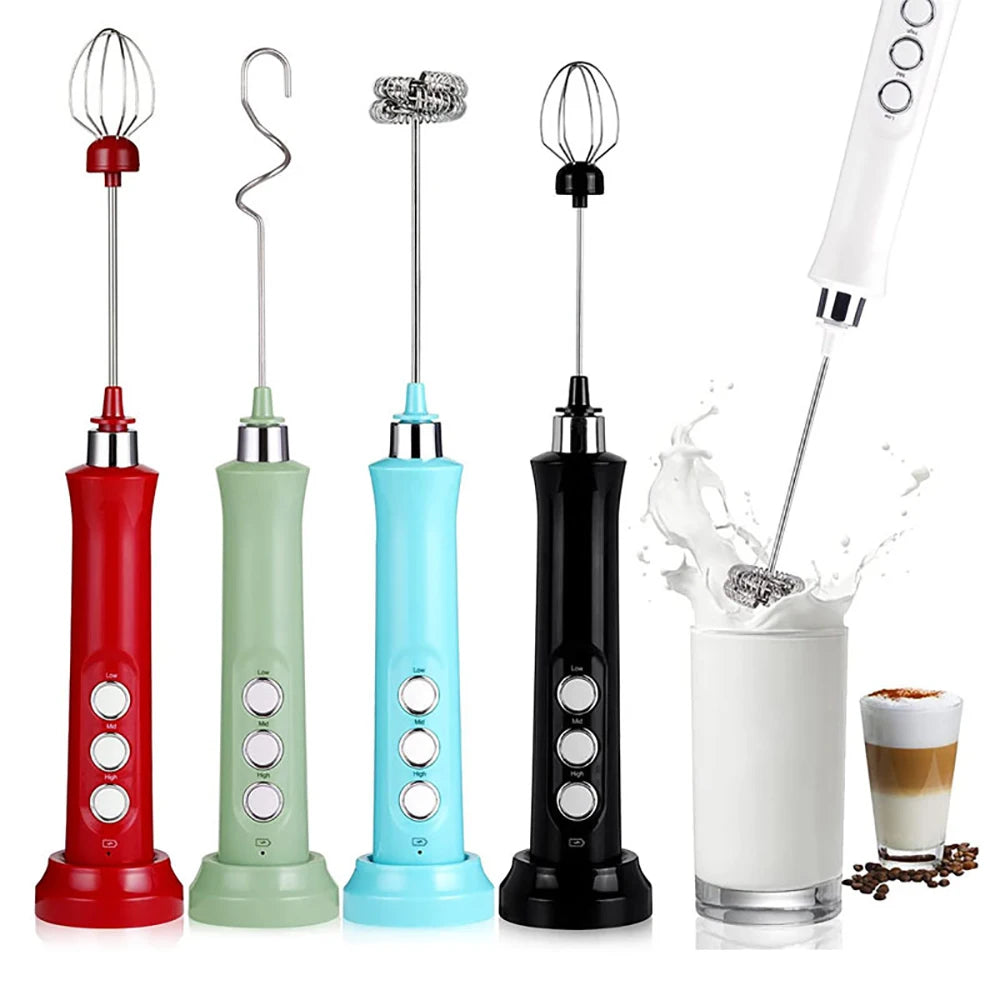Electric Milk Frother Handheld Cordless - Coffee Foam Maker - Deribla Store