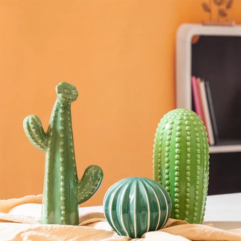 Nordic Ceramic Handicrafts Simulation Cactus Ornaments Art Decorative