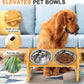 Elevated Dog Cat Bowls - Adjustable Raised Stand with Double Stainless Steel Bowls - Deribla Store
