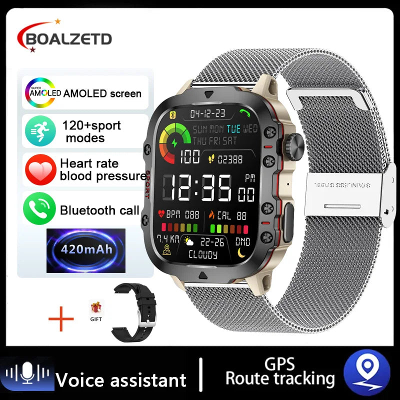 2025 New For Men Military Smart Watch Men IP68 5ATM Outdoor