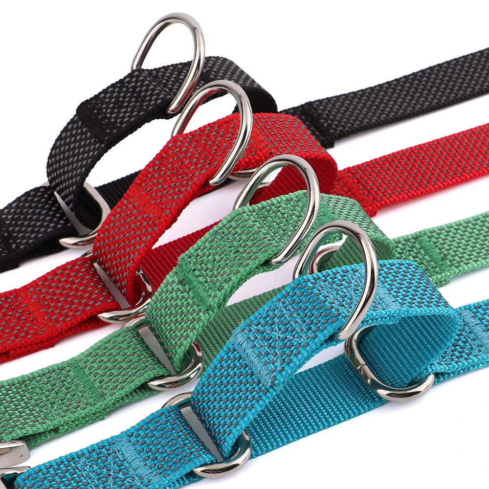 Custom Reflective Dog Collar - Personalized Nylon with Handle for All Sizes - Deribla Store