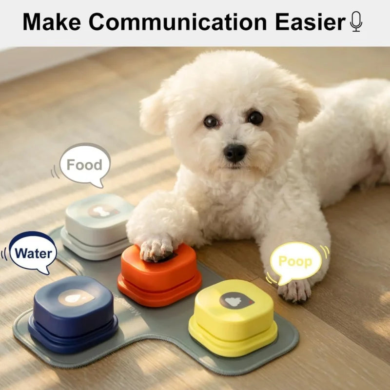 Dog Communication Buttons Recordable - Pet Training Talking Toy
