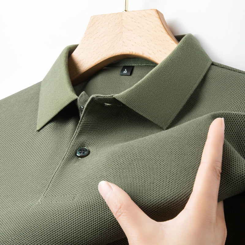 Men's 100% Cotton Polo Shirt Summer Fashion Casual Short