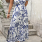 Elegant Women s Summer Dress with Floral Print V Neckline