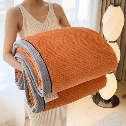 Velvet Blanket - Soft Warm Fleece Throw for Bed & Sofa