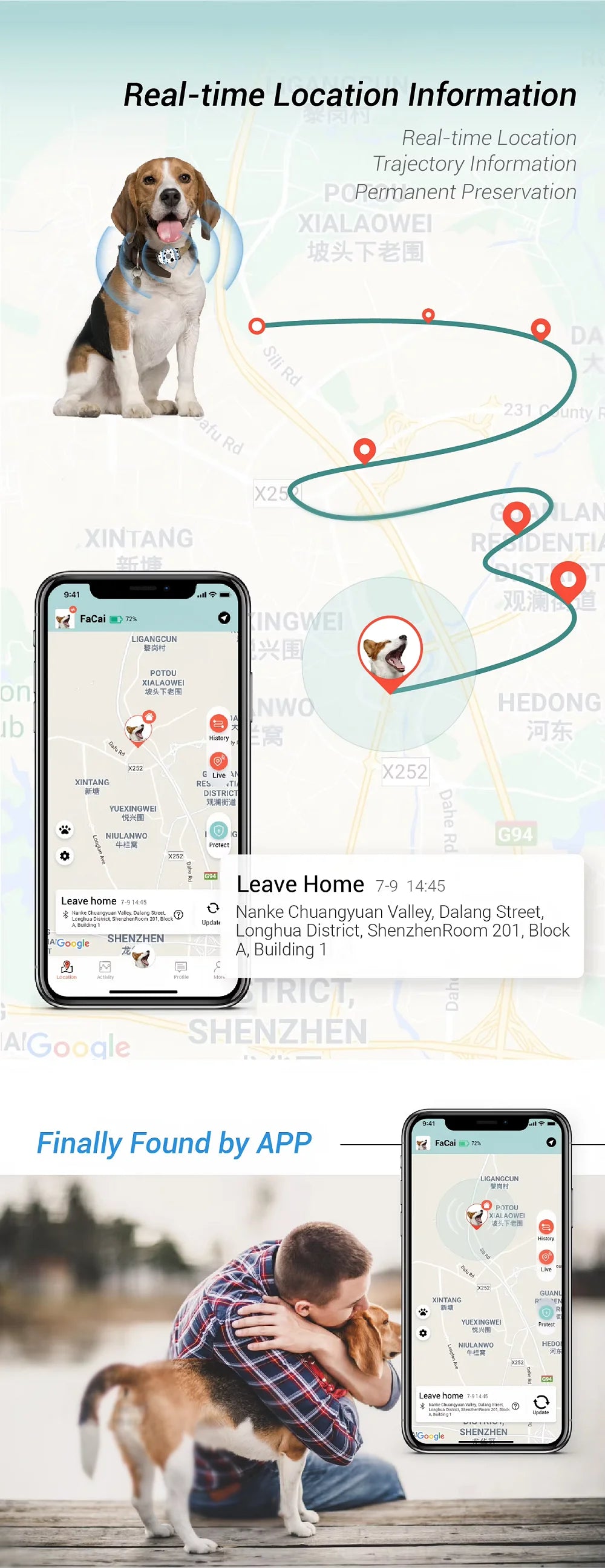 GPS Dog Fence & Tracking System - Wireless Geofencing with Route Recording for Dogs & Cats - Deribla Store