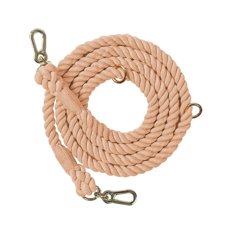 Handmade Braided Dog Leash - 250cm Strong Cotton Rope Heavy Duty Leash - Deribla Store
