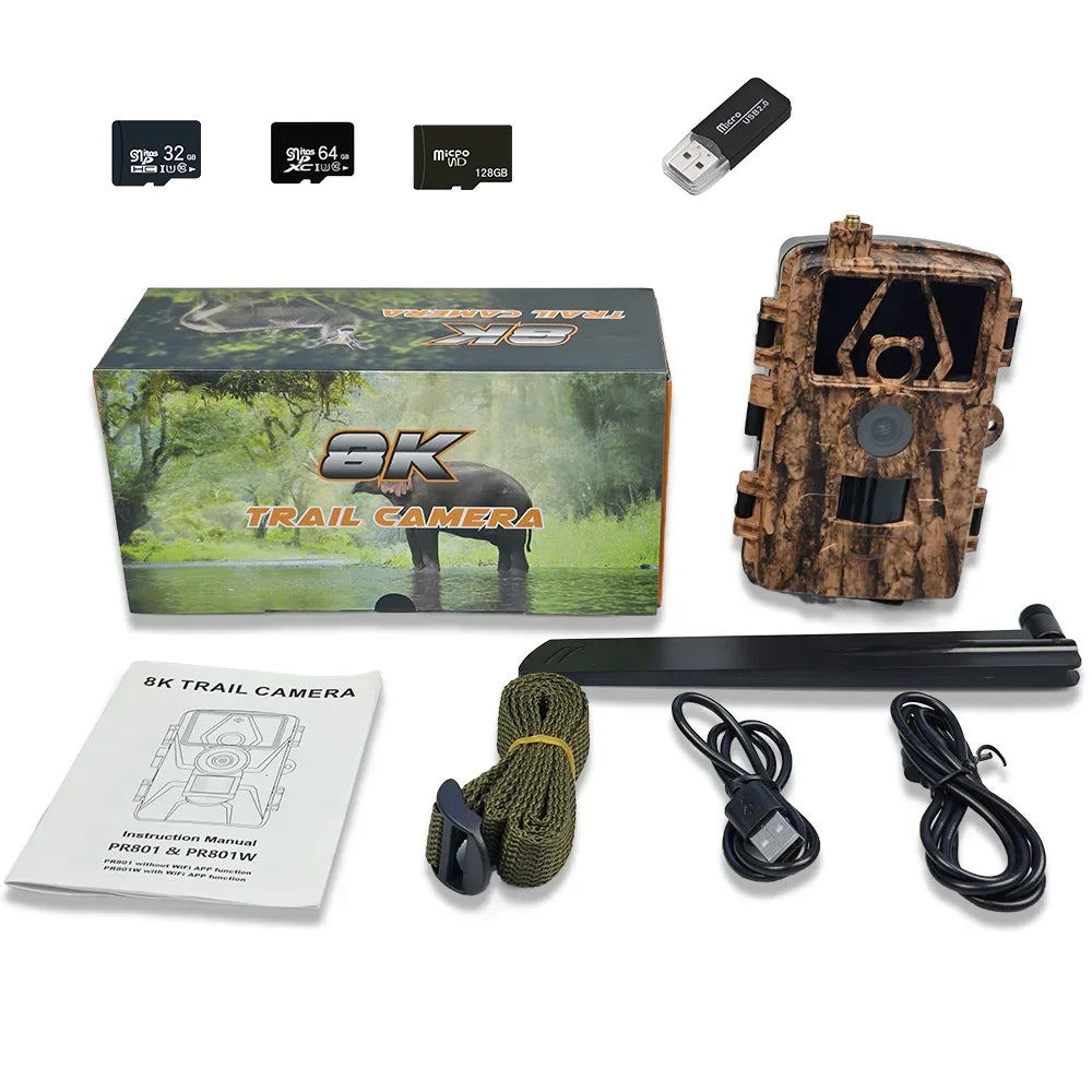 Trail Camera 60MP 8K 4G LTE - Night Vision Hunting Camera