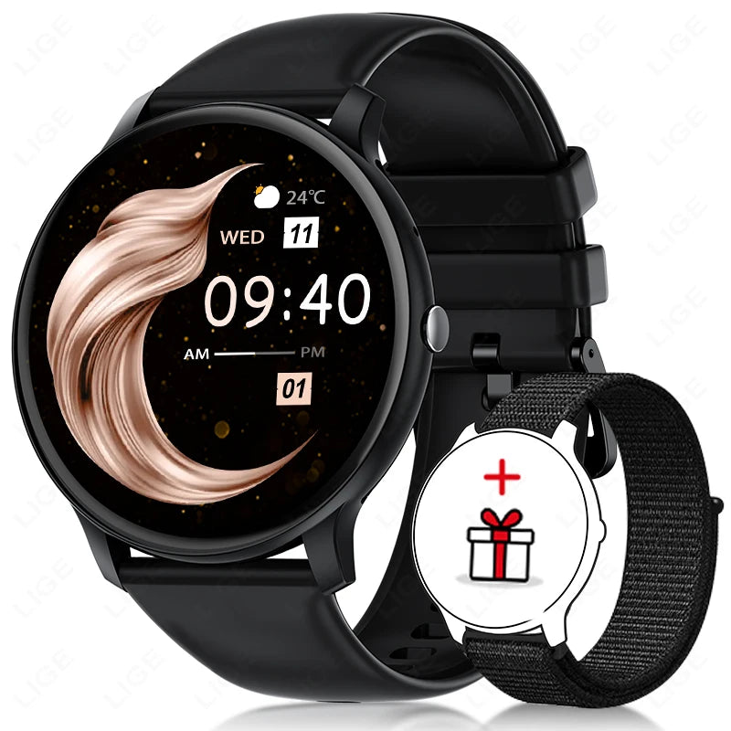 LIGE Smart Watch Women Men Bluetooth Call Sports Fitness Watches