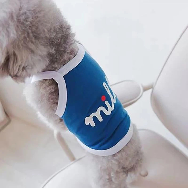 Pet Summer Vest - Breathable Letter Print T-Shirt for Small Dogs (S-2XL) - Deribla Store