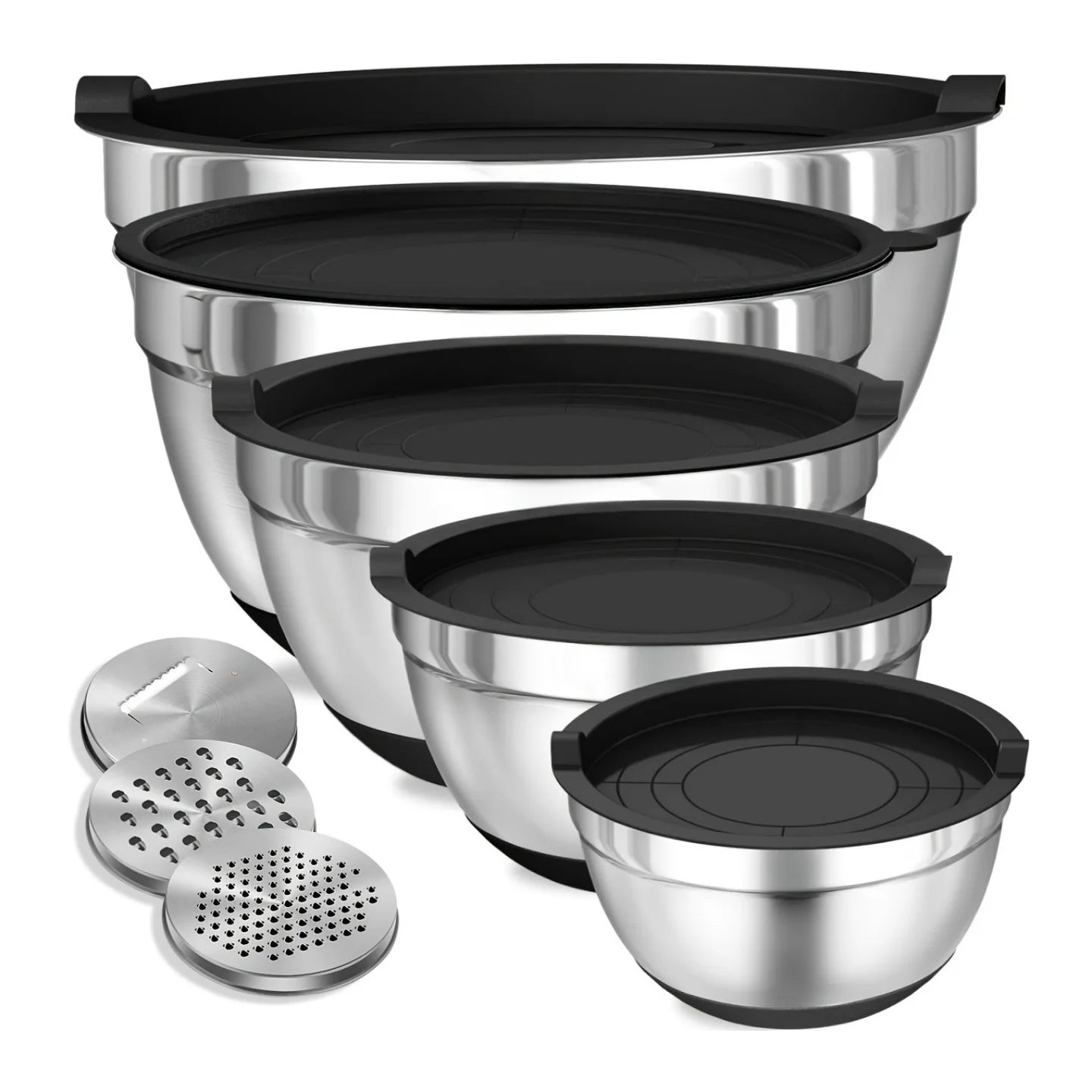 8pcs Mixing Bowls with Airtight Lids Stainless Steel Mixing
