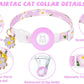 AirTag Cat Collar - Adjustable Kitten Collar with Bells & Flower Charm Tracker - Deribla Store