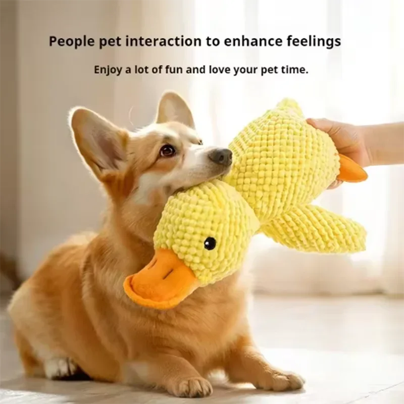 4-in-1 Stomping Duck Dog Toy - Interactive Squeaky Plush with Teeth Cleaning - Deribla Store