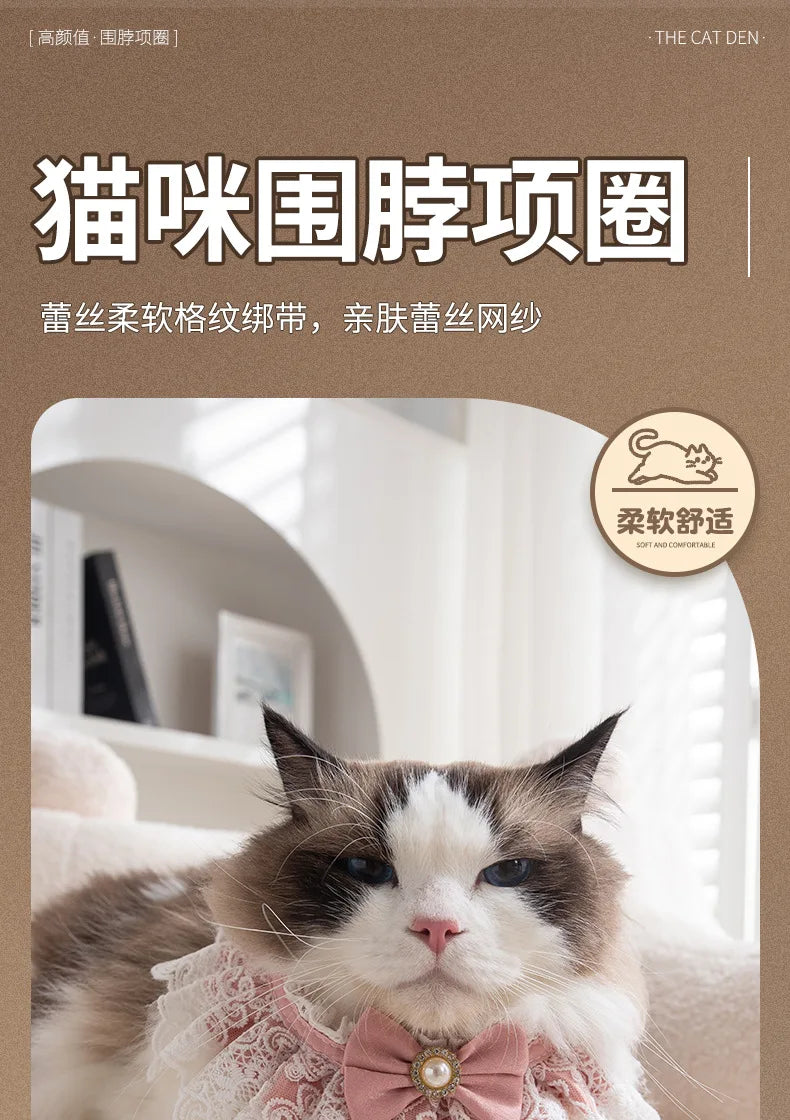 Pearl Lace Bowtie Collar