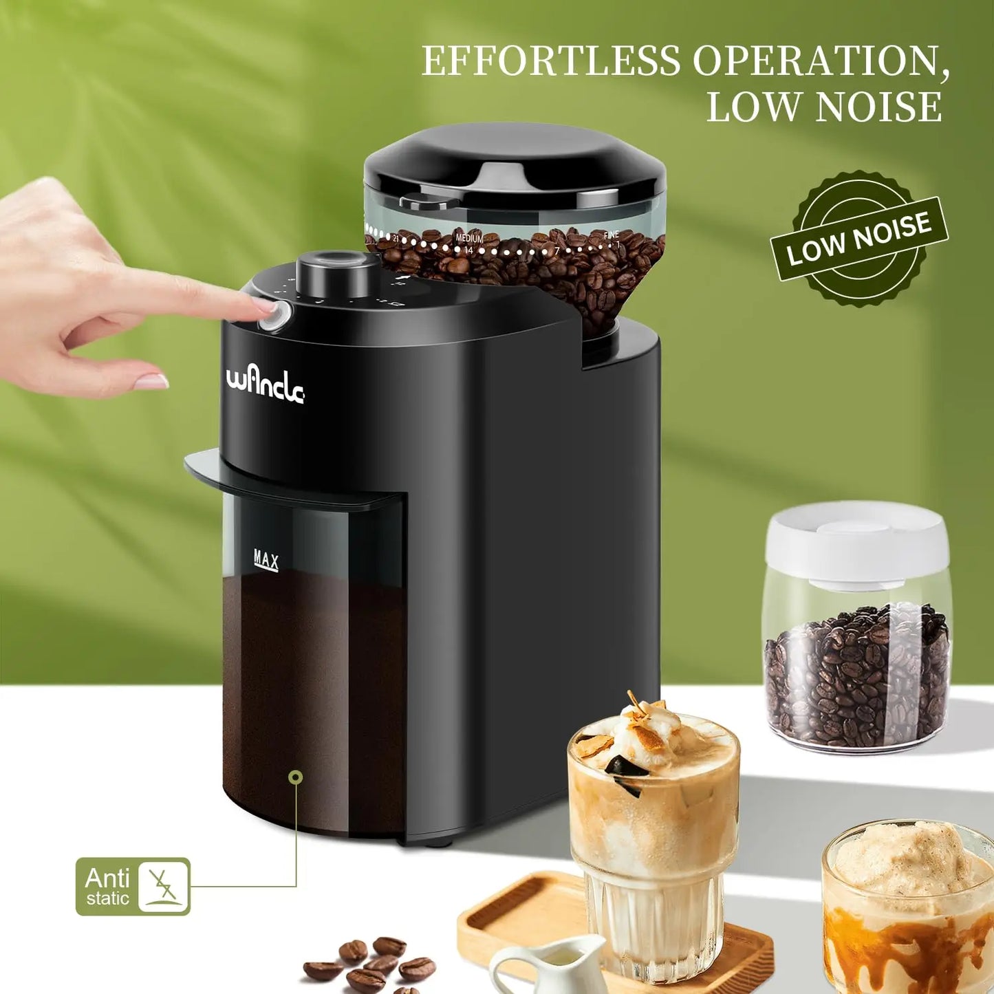 Burr Coffee Grinder Electric - 28 Settings Espresso French Press - Deribla Store