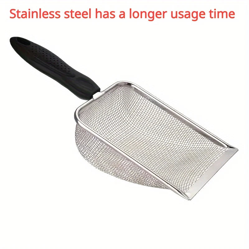 Stainless Steel Cat Litter Scoop - Durable Metal Shovel with Ergonomic Handle for Easy Cleaning - Deribla Store