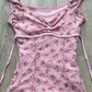 Polka dot Vintage Pink Hot Cute Dress Aesthetic Slim Y2K Short
