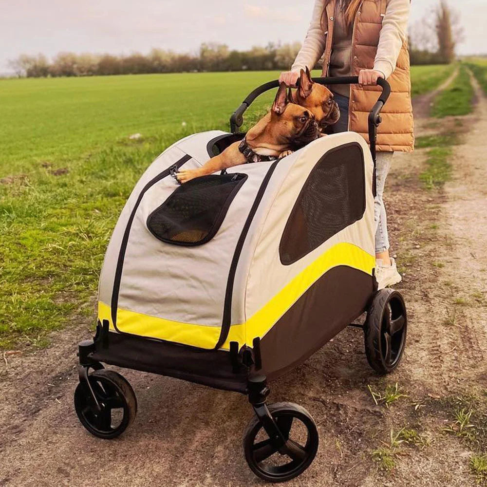 Premium Dog Stroller - 4-Wheel Foldable Pet Jogger for Small to Large Dogs - Deribla Store