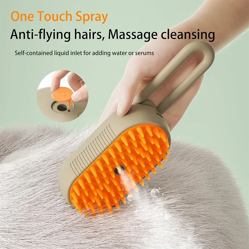 3-in-1 Pet Spray Massage Brush - Steam Grooming Comb for Cats & Dogs - Deribla Store