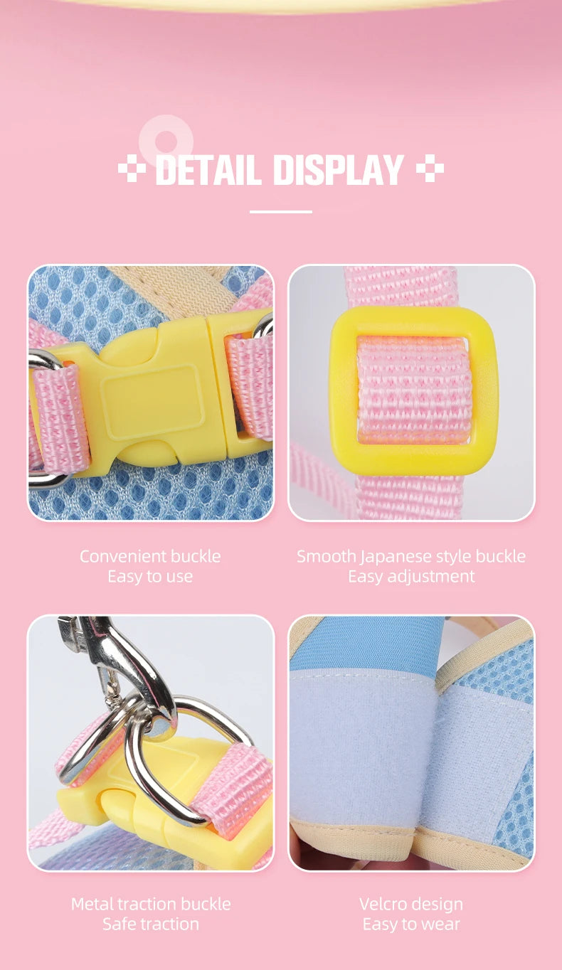 Mesh Dog Harness Leash Set