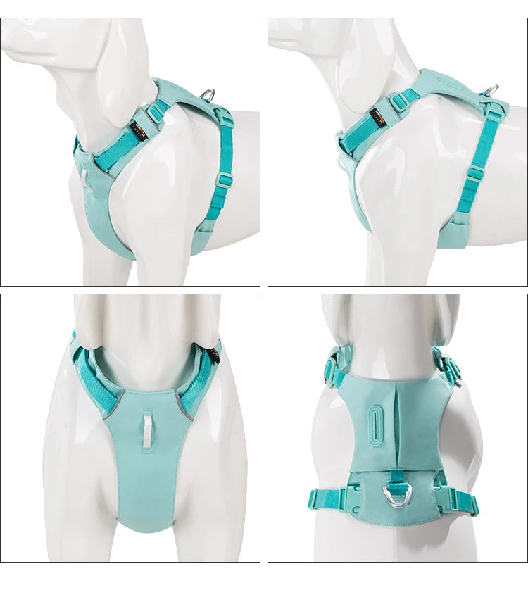 No-Pull Dog Harness - Reflective Nylon with Pocket & Adjustable Fit - Deribla Store