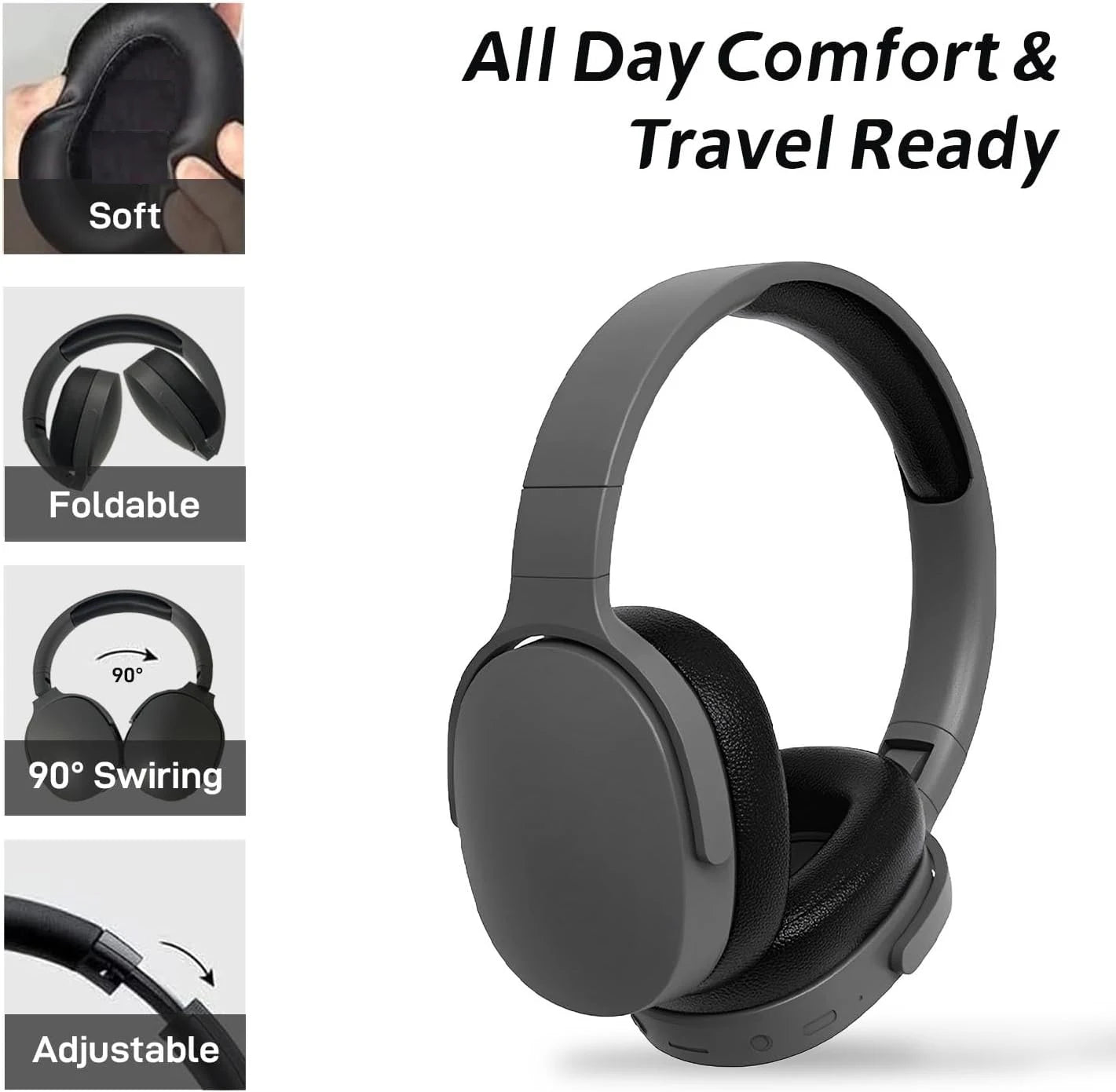 P2961 Wireless Bluetooth Headphones Over Ear HIFI Stereo Headsets