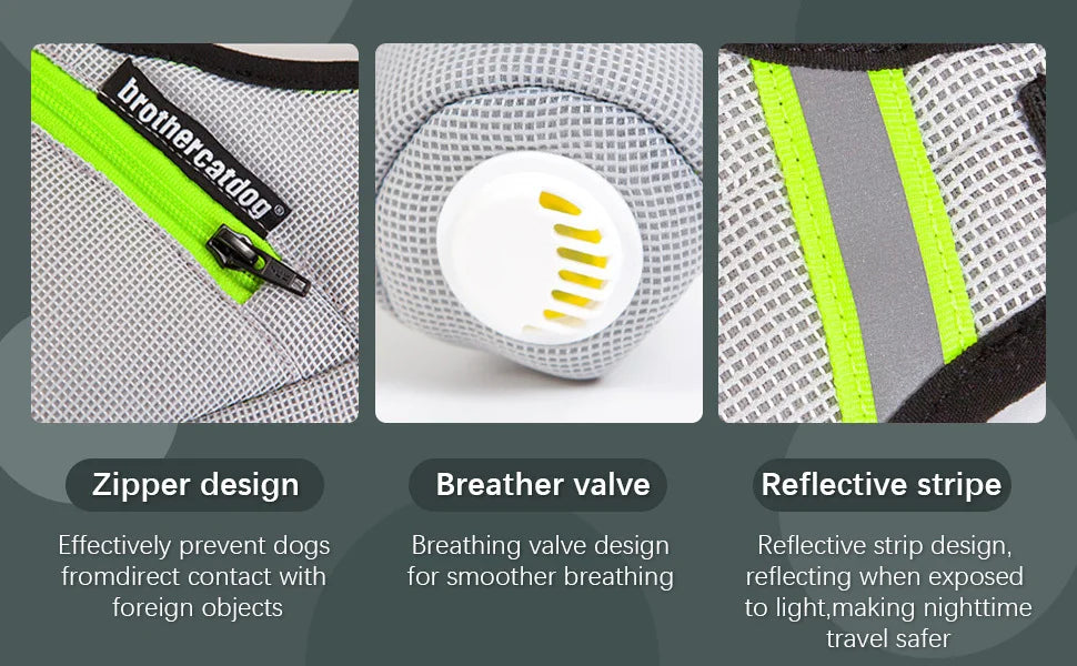 Dog Mask - Reusable Breathable Air Filter Respirator for Smoke & Gas Protection - Deribla Store