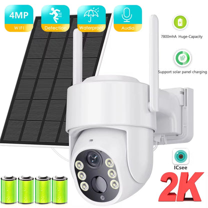 Solar Camera 4MP WiFi PTZ Outdoor