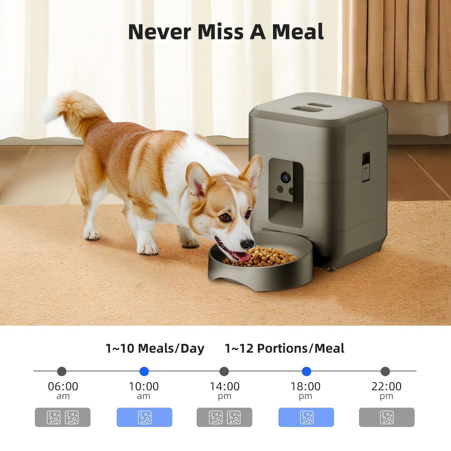 ZYfeeder 2L Smart Pet Feeder with WiFi Camera - Automatic Food Dispenser for Cats & Dogs - Deribla Store