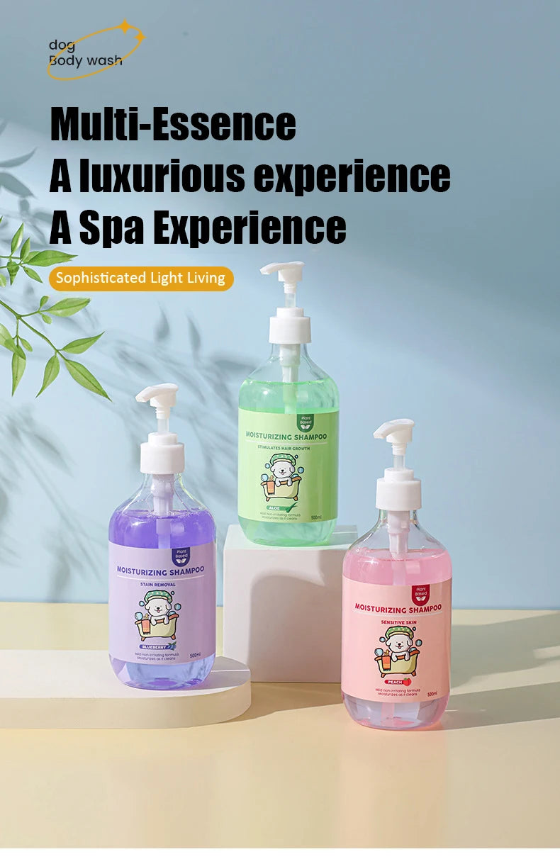 500ML Cat Dog Shower Gel - 2-in-1 Deodorizing Shampoo for Smooth & Tangle-Free Fur - Deribla Store