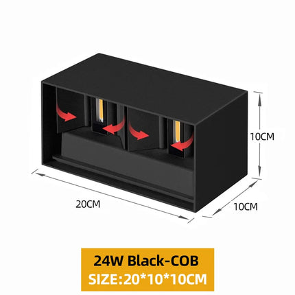 LED Wall Lamp - IP65 Waterproof Indoor Outdoor Light 6W-24W