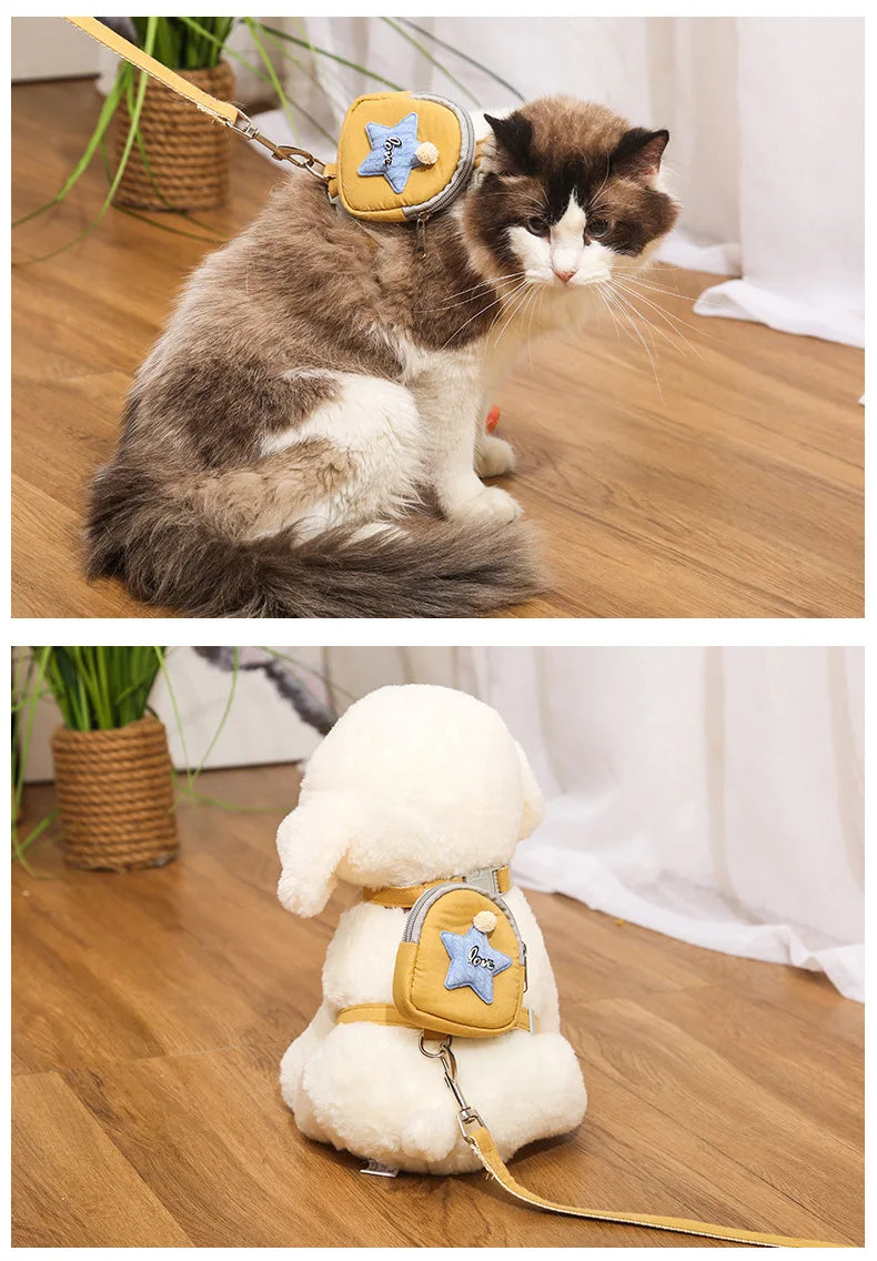 Cat Harness & Leash Set - Anti-Escape Chest Strap for Outdoor Walking - Deribla Store