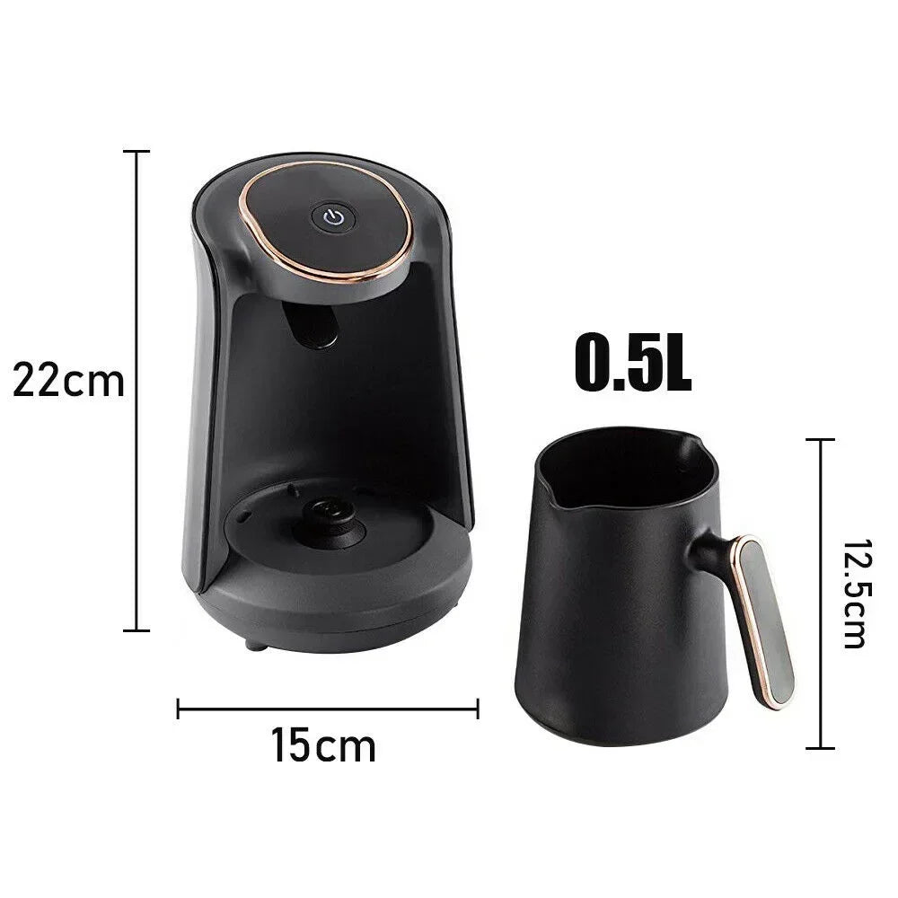 Turkish Coffee Maker 500ML 600W - Semi-Automatic Moka Pot - Deribla Store