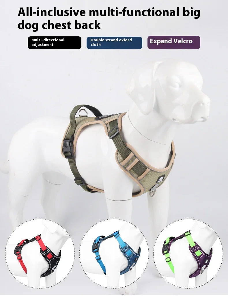 Anti-Pull Reflective Dog Harness - Multi-Point Adjustable No-Pull Vest - Deribla Store