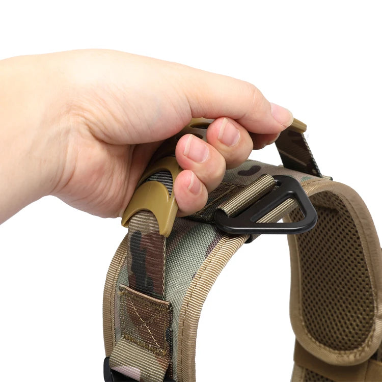 Adjustable Metal Double Buckle Tactical Dog Collar - Heavy-Duty Training Collar for Medium to Large Dogs - Deribla Store