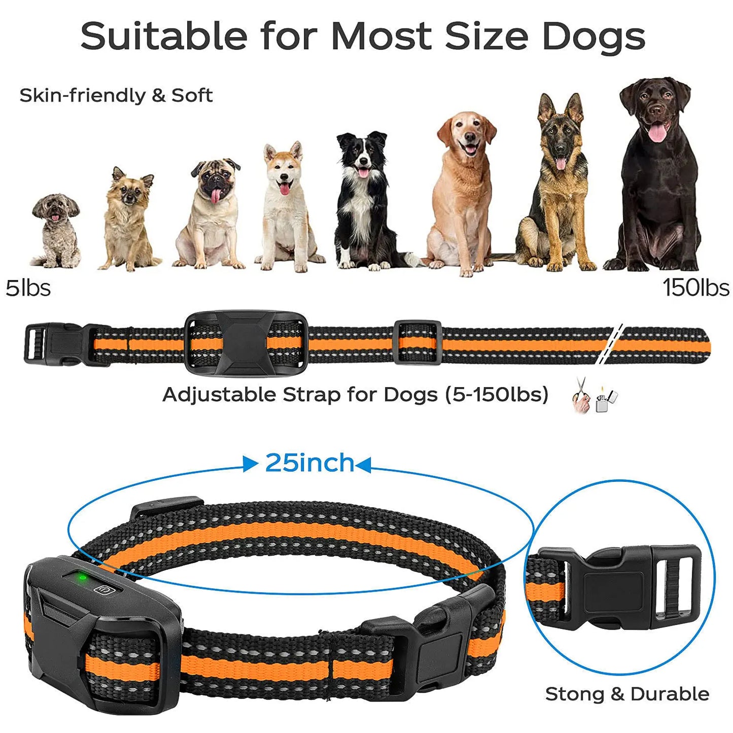 3300ft Waterproof Dog Training Collar - Remote Control for 5-120lbs Dogs - Deribla Store
