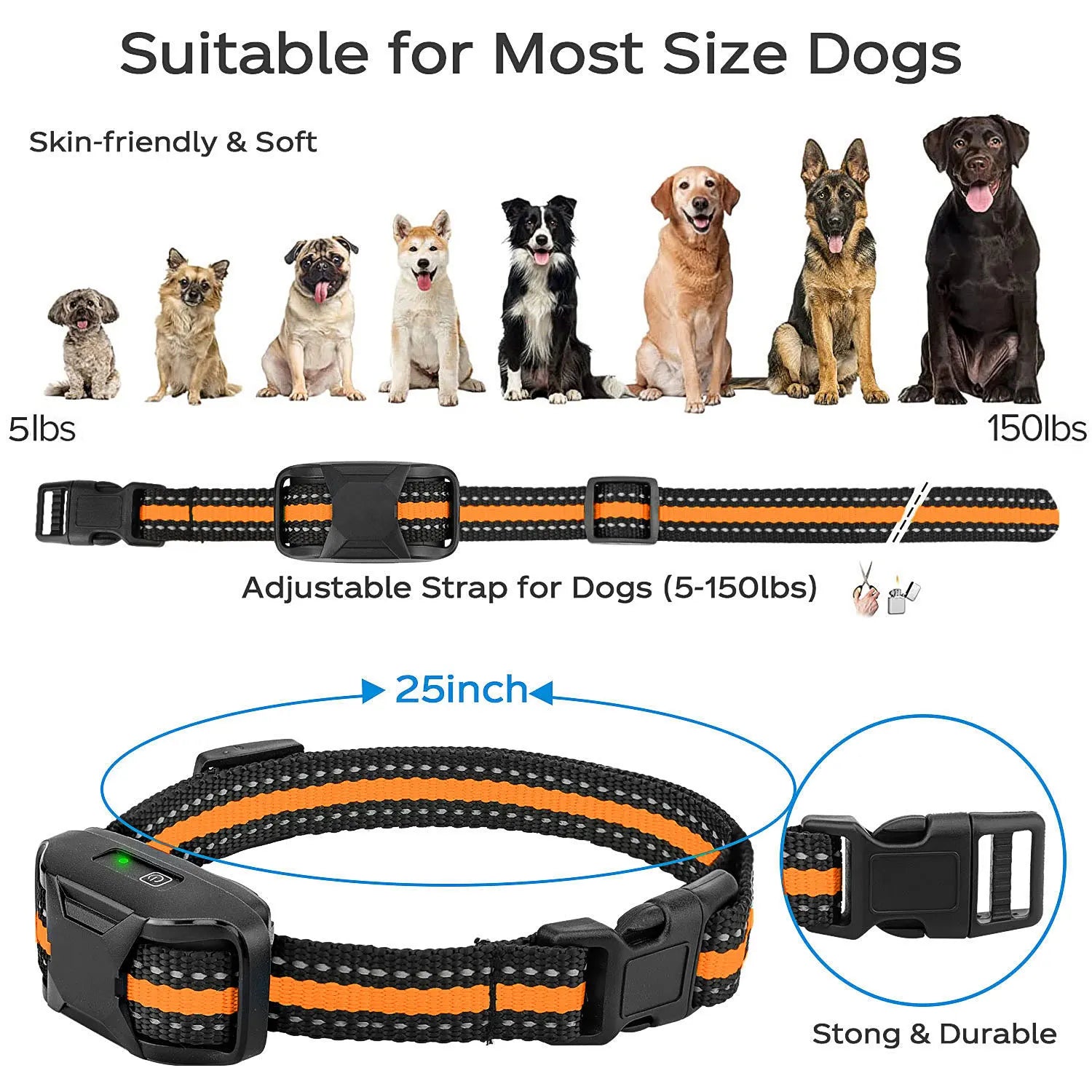 3300ft Waterproof Dog Training Collar - Remote Control for 5-120lbs Dogs - Deribla Store