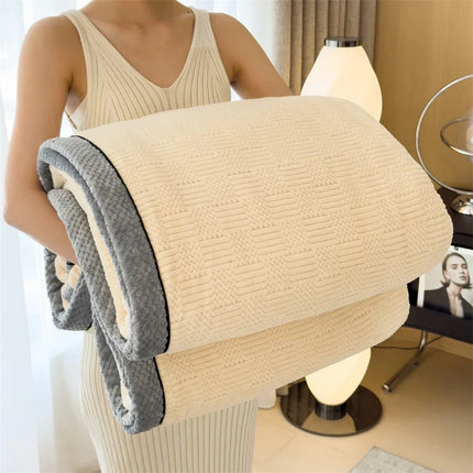 Velvet Blanket - Soft Warm Fleece Throw for Bed & Sofa